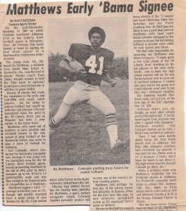 Read more about the article Bo Knows: Matthews bares his thoughts on Bear Bryant’s 1970 recruiting audible