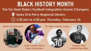 Read more about the article Video from Apex Library BHM event: Tar Heel state’s pivotal role advancing college football integration